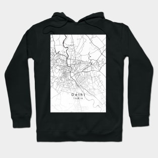 Delhi India City Map Hoodie